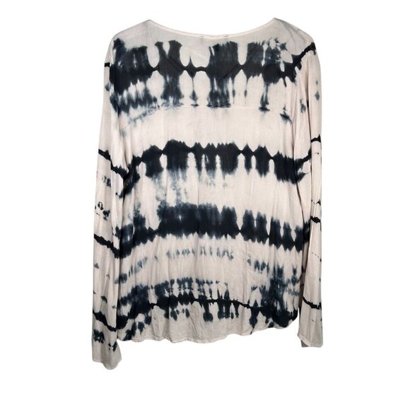 Lulus Medium Rayon Drape Tie Dye Long Sleeve Blouse Top Flowy Boho - Picture 2 of 6